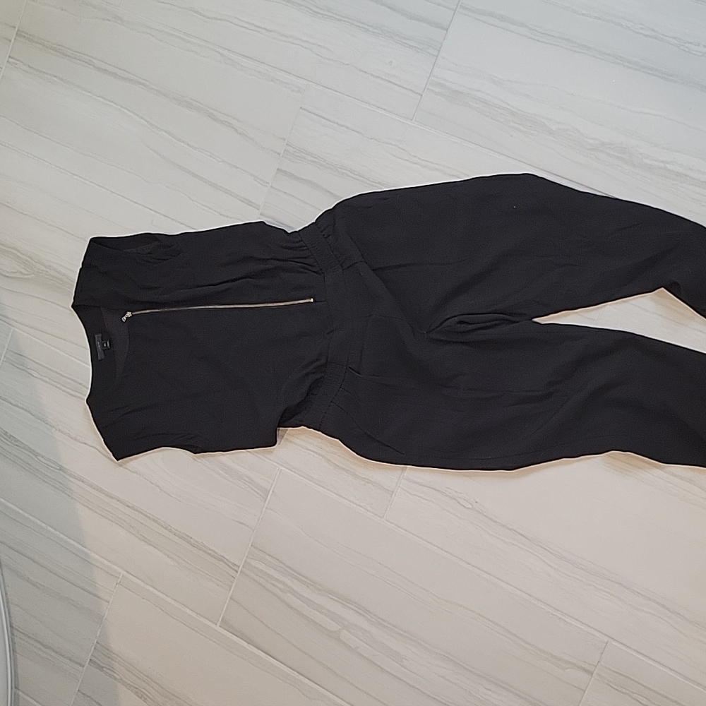 J Crew black zip jumpsuit